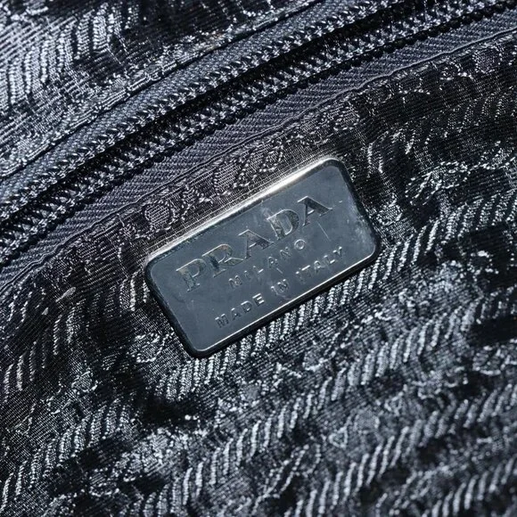 PRADA Hand Bag Nylon Black Silve - Picture 12 of 16